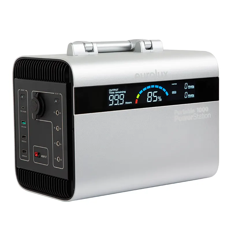 Rechargeable Portable Power Station - 1000W - Lithium-Ion Battery